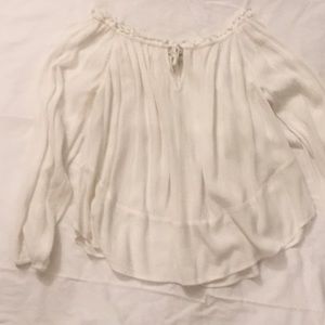 White Chiffon Off-the-shoulder top